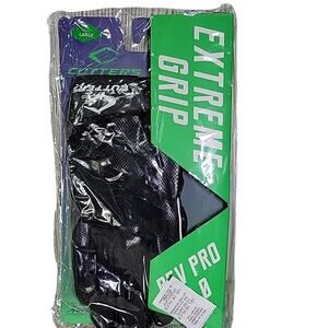 Cutters Adult Large Black Extreme Grip Rev Pro 4.0 Football Receiver Gloves NEW